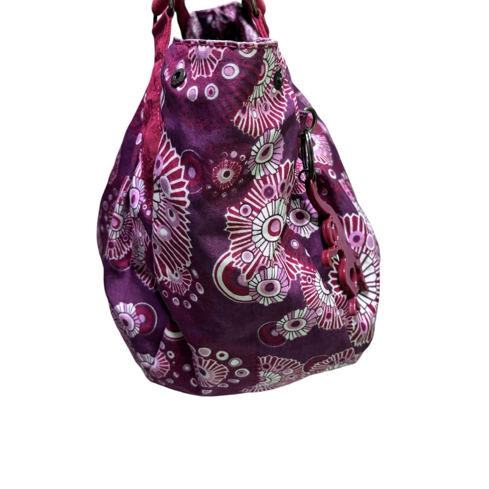 Kipling large Grapevine print travel clutch tote with monkey keychain - Picture 10 of 14
